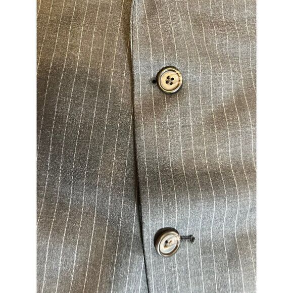 LRL Ralph Lauren Gray Pinstripe Wool 2 Button Blazer Jacket Mens 44R - Picture 5 of 11